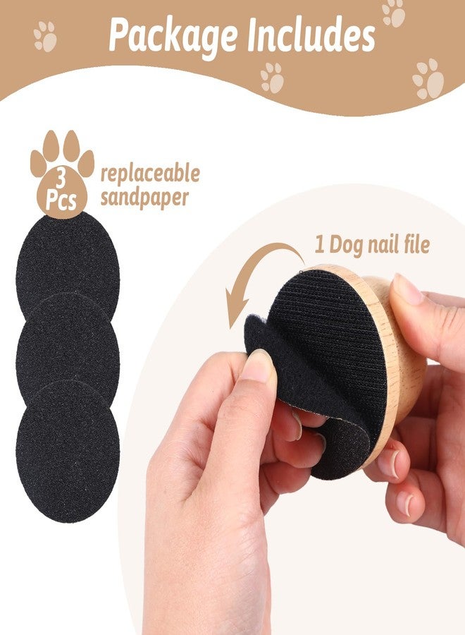 Hoohnnaa Dog Nail File Board, Cat Nail File for Cats, Dog Scratch Pad for Nails, Dog Nail Scratch Board for Dogs, Nail File for Dogs,Cat Nail File Scratcher,Pet Nail File with 3 Pcs Replaceable Sandpaper(Wood) - Image 3